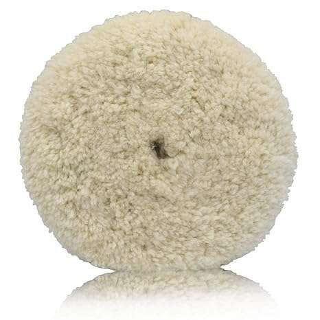 Maxshine 7-inch dual-side Australian wool pad for professional buffing and polishing, ideal for car detailing.