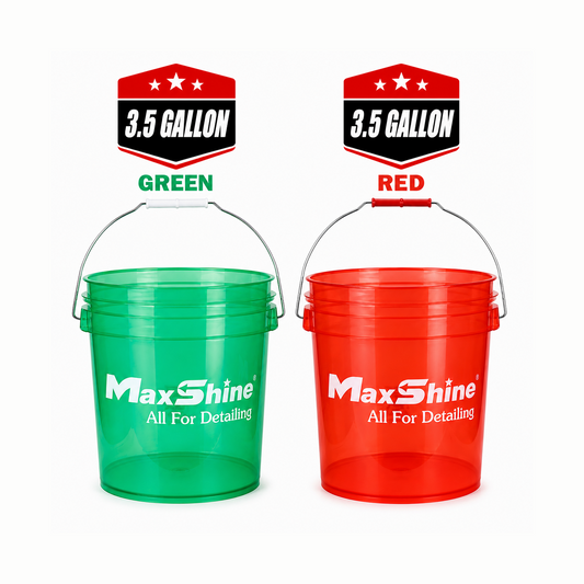 MaxShine Transparent Detailing Bucket with Sand Killer Grit Guard | 3.5 Gallon Car Wash Bucket
