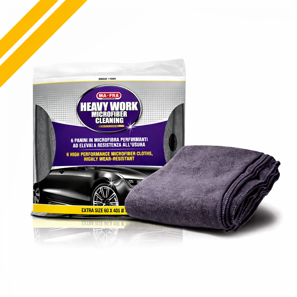 Mafra Heavy Duty Microfiber Cloth 60X40 (6 Piece Set) And Cloth For Professional Detailing Tools
