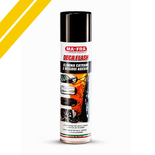 Mafra DECA FLASH | Tar & Adhesive Remover Spray 250ml | Removes Tar Spots, Glue Residues, Stickers & Micro-abrasions | Gentle On Paint