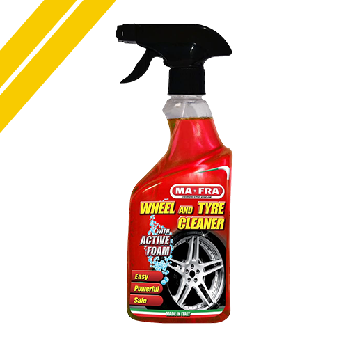 Mafra Wheel & Tyre Cleaner 500ml | Active Foam Alloy Rim & Tyre Cleaner | Removes Brake Dust, Road Grime & Restores Tyre Color | Protects Wheels & Rubber Tyres