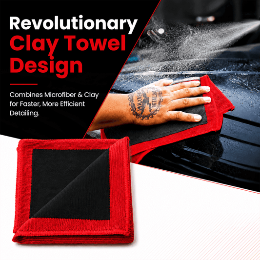 Maxshine Fine Grade Clay Towel for professional car paint decontamination, showcasing the soft, durable clay towel in use.