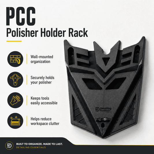 Wall-mounted Detailing Essentials Transformer Tool Holder for organizing detailing brushes and tools efficiently.