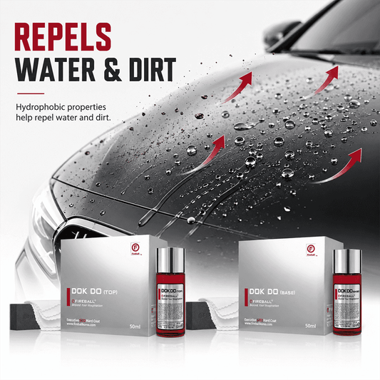 Fireball Dok Do 10 Years Ceramic Coating set with 50ml base coat and 50ml top coat for durable vehicle protection