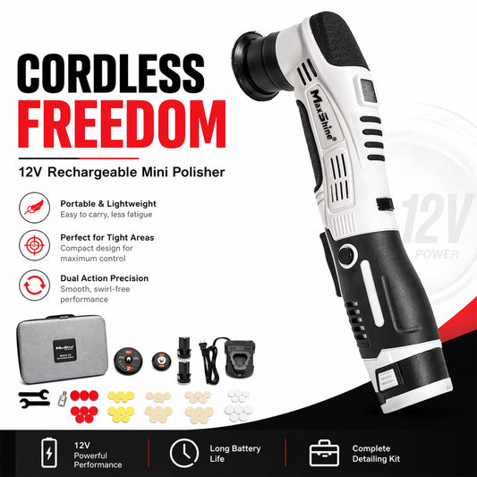 Maxshine Mini Cordless Polisher (rotary, 3mm, 12mm Orbit Options) And Cordless Polisher For Professional Machine And Tools