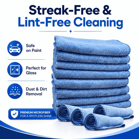 MA - FRA Blue Microfiber Body Cleaning Cloth | Multipurpose Car Cleaning Towel - Detailing Essentials