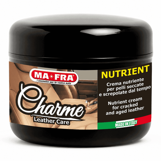 Mafra Charme Leather Care Cream Polish in 150g jar, leather conditioner and restorer for smooth, shiny leather surfaces.