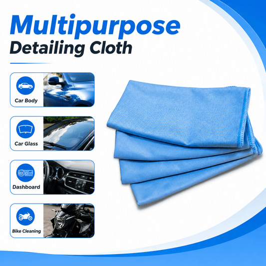 MA - FRA Microfiber Glass Cloth 350 GSM | 40x40cm Multipurpose Car Cleaning Towel - Pack of 4 - Detailing Essentials