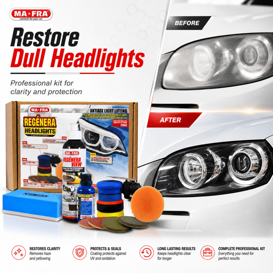 MA - FRA Professional Regenera Headlight Restoration Kit | Headlight Polishing & Repair Kit - Detailing Essentials