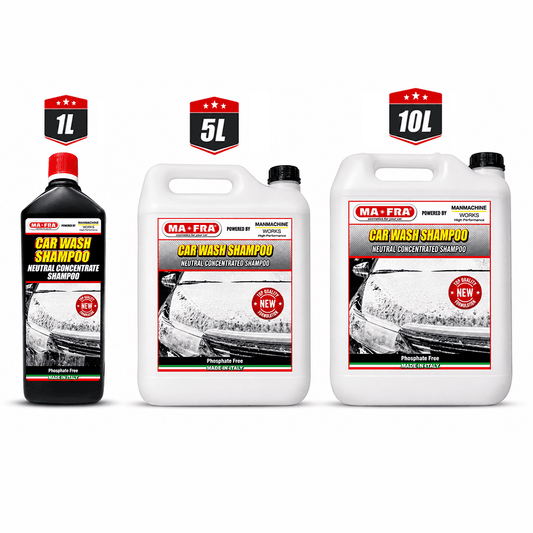 Mafra Car Wash Shampoo Snow Foam, 1-liter bottle, deep cleaning formula for removing dirt and stains from vehicle paint.