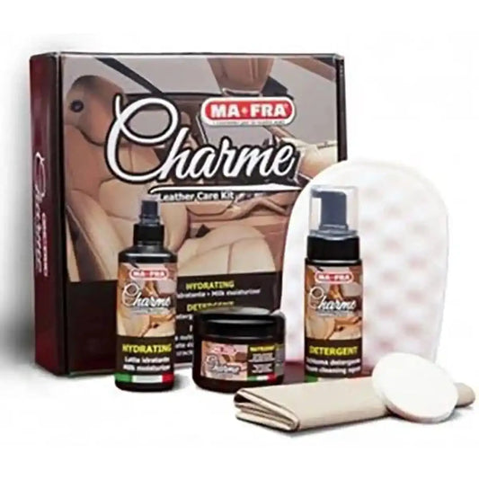 Mafra Leather Cleaning and Conditioning Kit with leather conditioner for professional interior care and maintenance.