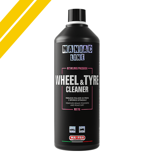 Mafra Maniac Line Wheel & Tyre Cleaner 1000ml | 2 - in - 1 Alloy & Rubber Cleaner | Removes Brake Dust, Road Grime & Preps Wheels For Polishing - Detailing Essentials