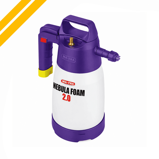 Mafra Nebula Foam decontamination cleaner in a spray bottle, used for professional exterior vehicle care and cleaning.