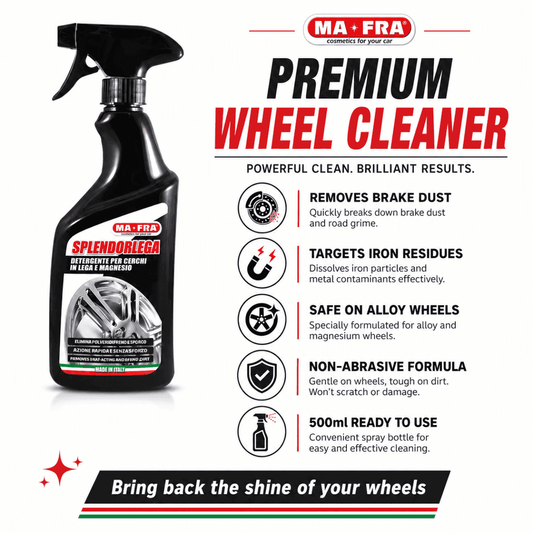 Mafra Splendorlega 500 ml and Tyre & Alloy Cleaner for professional exterior car cleaning and alloy wheel maintenance