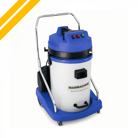 Manmachineworks ESTRO-250 car upholstery cleaner machine with hose and nozzles for deep cleaning vehicle seats and fabrics.
