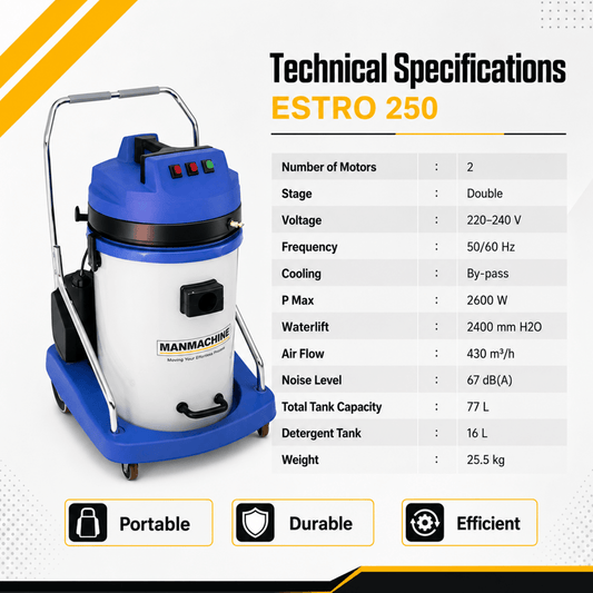 Manmachineworks ESTRO - 250 Car Upholstery Cleaner Machine - Detailing Essentials