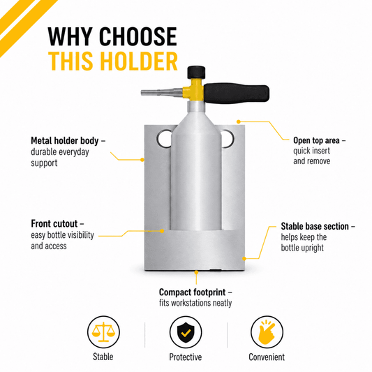 Manmachineworks Foam Bottle Holder accessory for practical storage, featuring a foam-lined design for secure bottle organization.