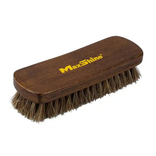 Maxshine horsehair cleaning brush for decontamination, professional detailing tool for car paint and surface cleaning.