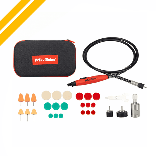 Maxshine Mini Polishing System Pad Kit with various foam pads for professional car detailing and polishing.