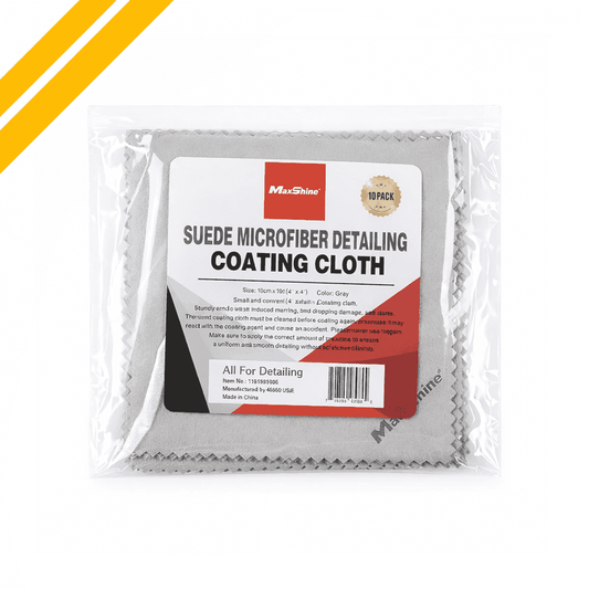 Maxshine suede microfiber detailing coating cloth 10x10cm for ceramic spray application, professional car detailing tool pack