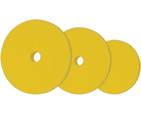 Menzerna Premium Medium Cut Foam Pad in yellow, 7-inch car polishing foam pad for effective paint correction.
