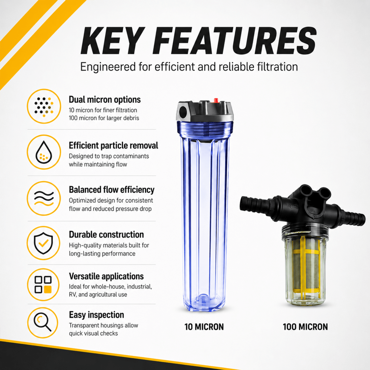 10 - 100 Micron Filter by Manmachineworks for Efficient Filtration - Detailing Essentials
