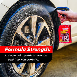 Wheel & Tyre Cleaner 500ml | Active Foam Alloy Rim & Tyre Cleaner | Removes Brake Dust, Road Grime & Restores Tyre Color | Protects Wheels & Rubber Tyres