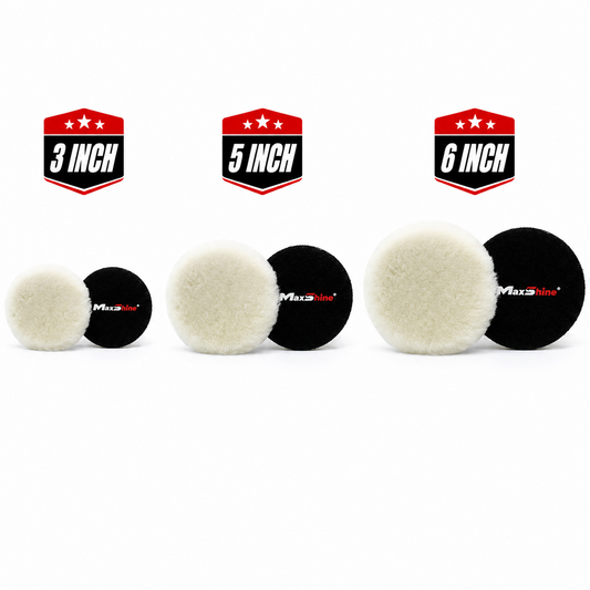 MaxShine Premium Wool Cut & Polish Pad | 3 Inch, 5 Inch & 6 Inch