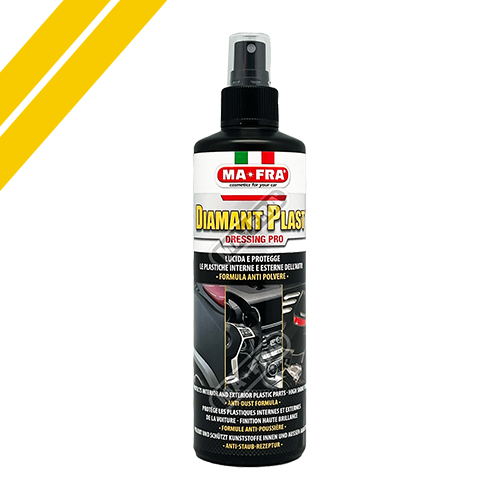 Mafra Diamant Plast Dressing Pro 250ml | Dashboard, Plastic & Rubber Polish For Car Interior & Exterior
