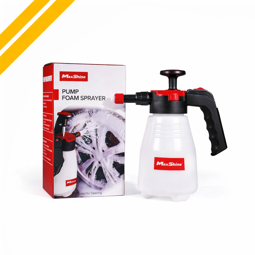 Mafra Maxshine 1.5L Hand Pressure Foam Sprayer | Thick Foam Pump Bottle For Car Detailing, Home Cleaning, Garden & Plant Watering | Durable Nozzles & Easy Use