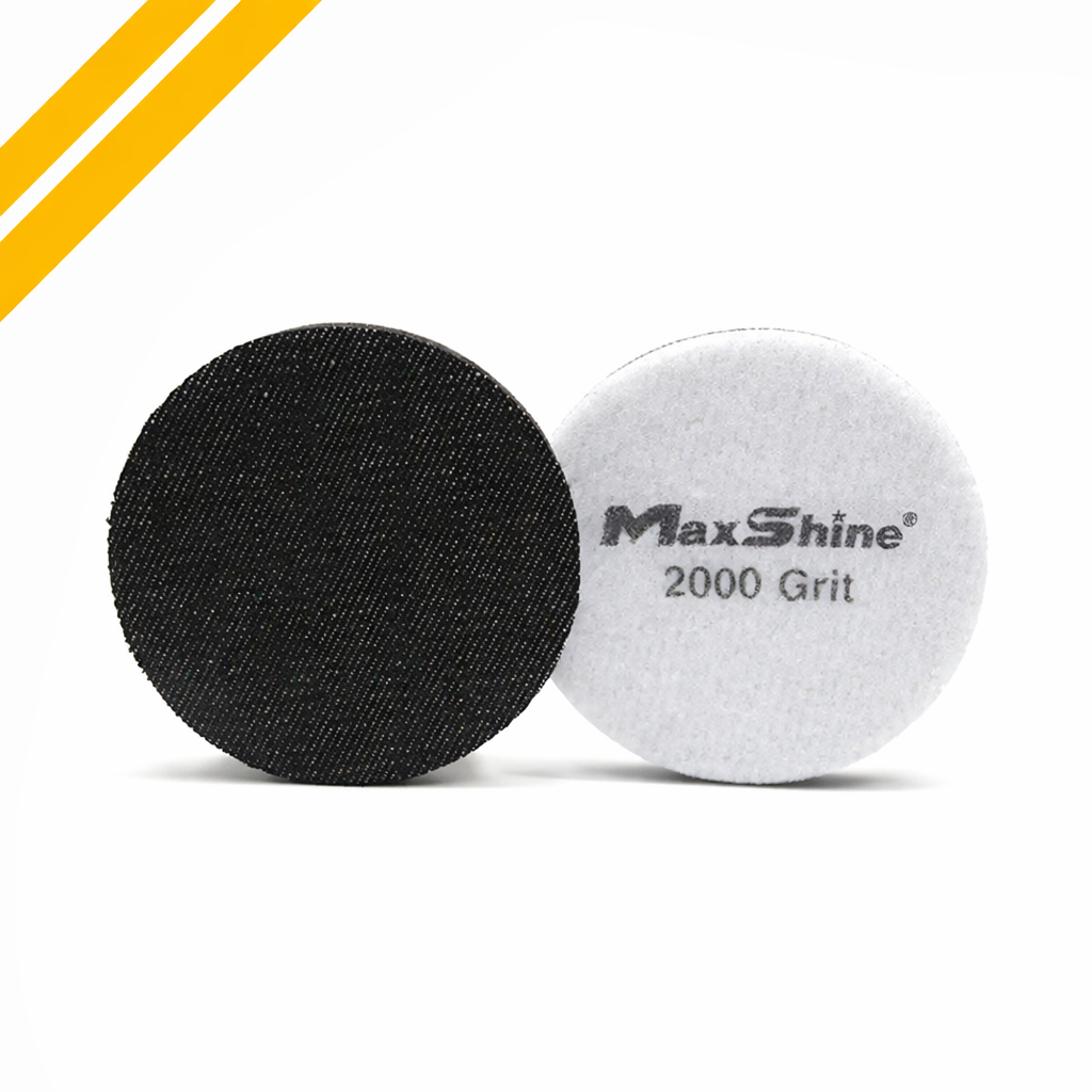 Maxshine Orange Peel Removal Pad - 2000 Grit Black Denim 5 Inch (2pcs/pack) And Removal Pad For Professional Detailing Tools
