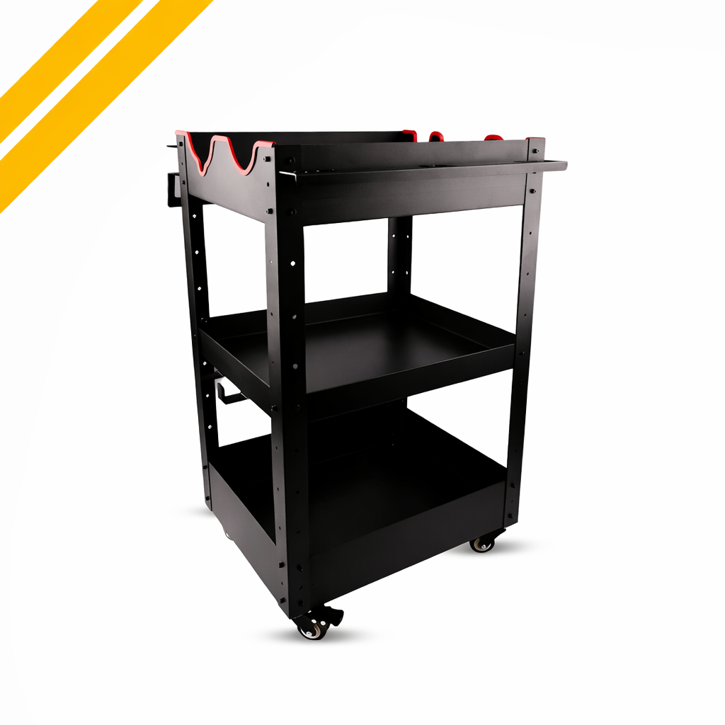 Maxshine Premium Heavy Duty Detailing Cart With Two Side Plate And Hang Hook And Detailing Cart For Professional Machine And Tools