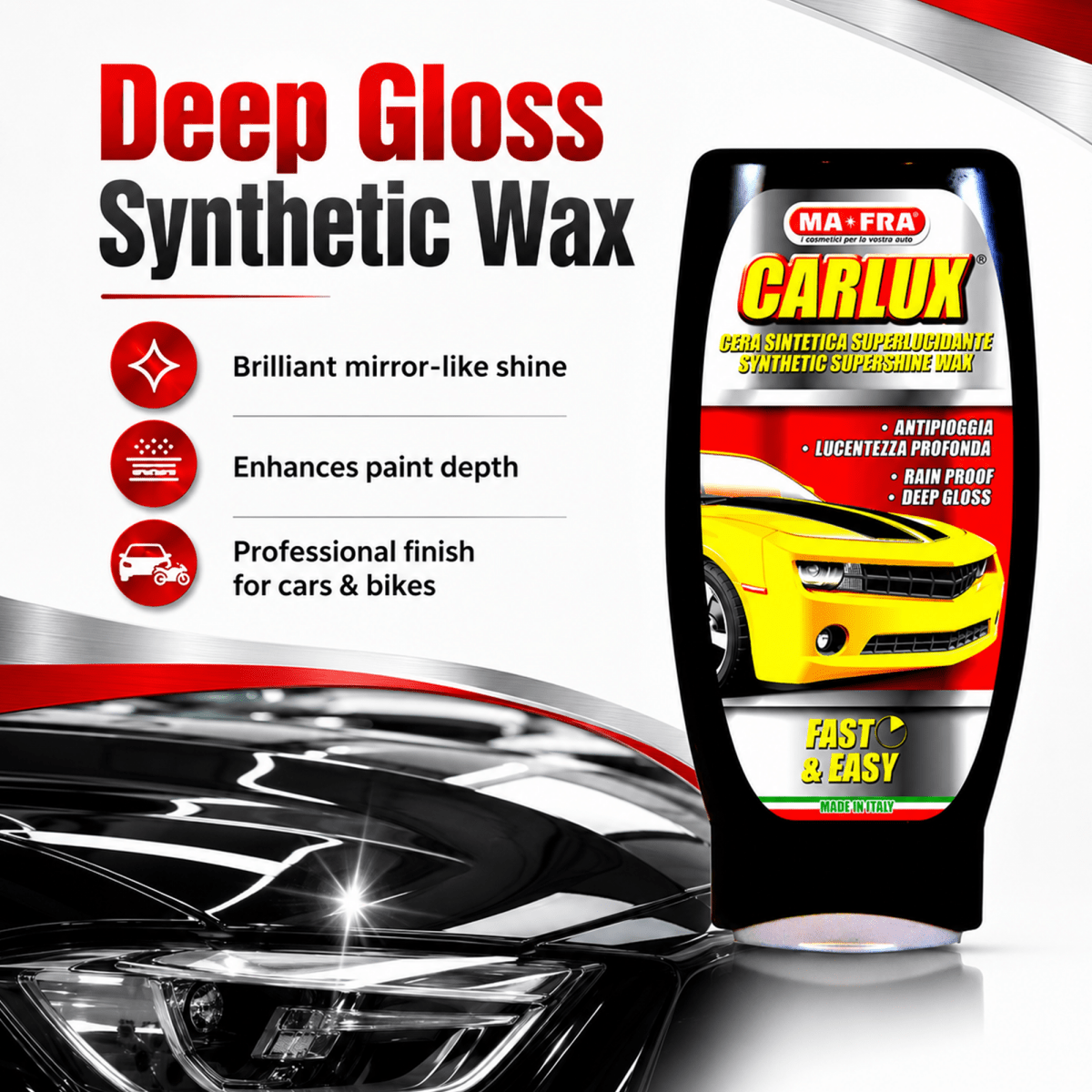 CarLux (250gm) and Polish Wax for Professional Paint Care - Detailing Essentials