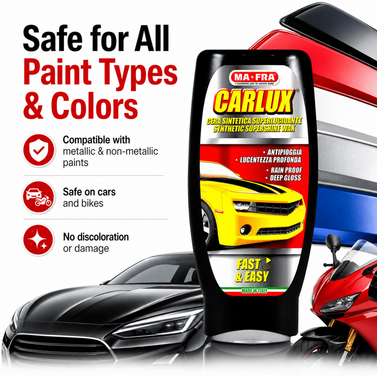 CarLux (250gm) and Polish Wax for Professional Paint Care - Detailing Essentials