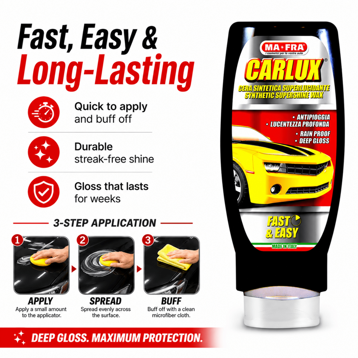 CarLux (250gm) and Polish Wax for Professional Paint Care - Detailing Essentials