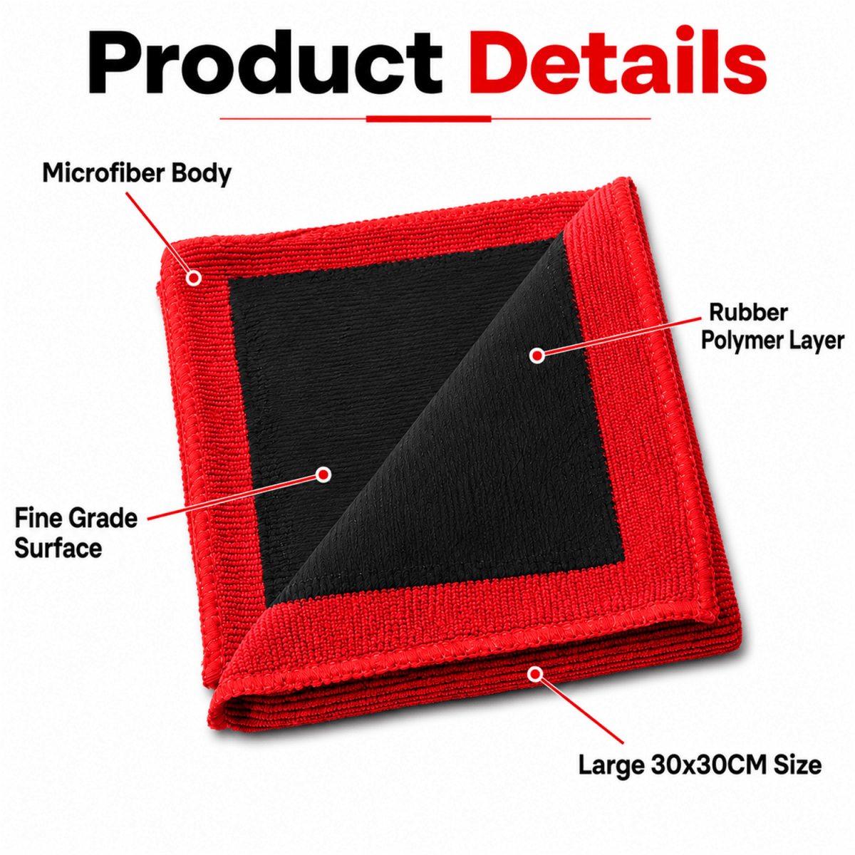 Clay Towel Fine Grade | Professional Car Paint Decontamination Towel - Detailing Essentials