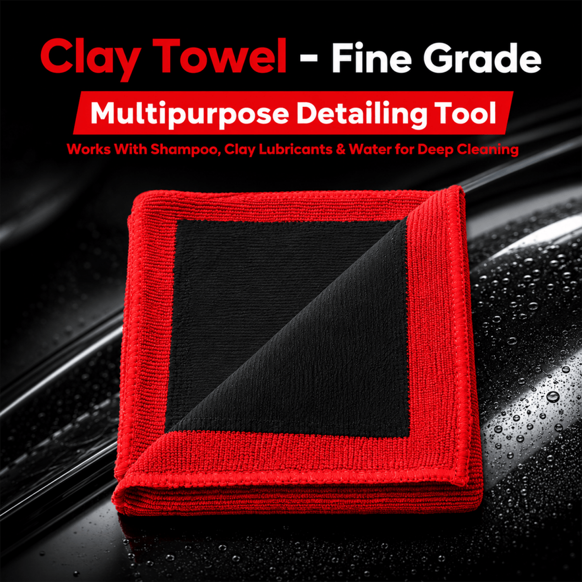 Clay Towel Fine Grade | Professional Car Paint Decontamination Towel - Detailing Essentials