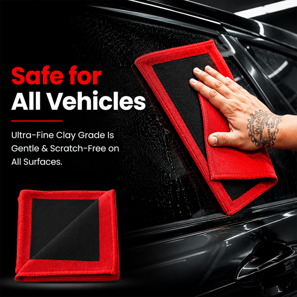 Clay Towel Fine Grade | Professional Car Paint Decontamination Towel - Detailing Essentials