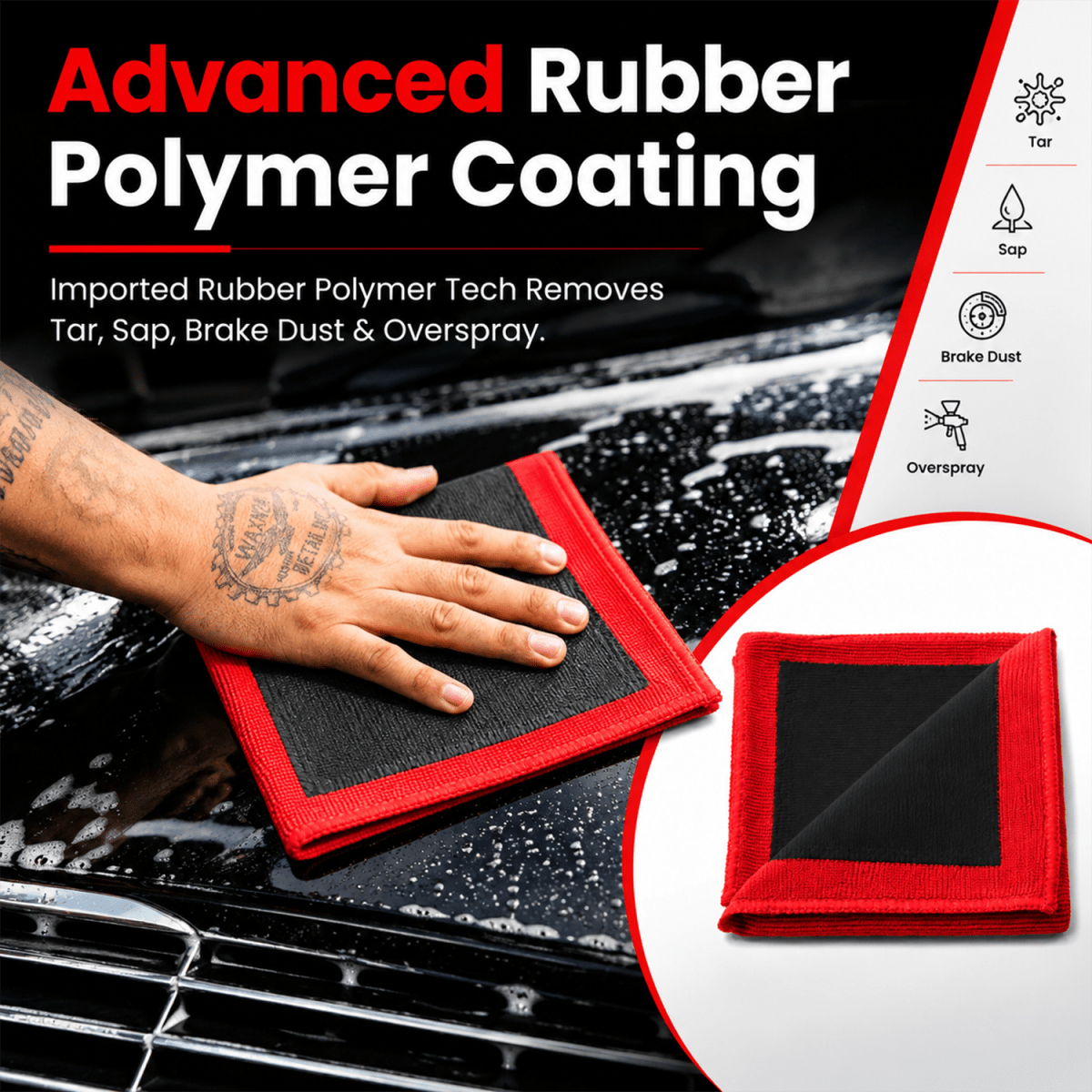 Clay Towel Fine Grade | Professional Car Paint Decontamination Towel - Detailing Essentials