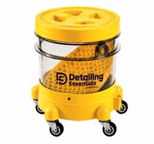 Detailing Essentials Detailing Bucket with Trolley | Transparent Wash Bucket with Wheels - Detailing Essentials