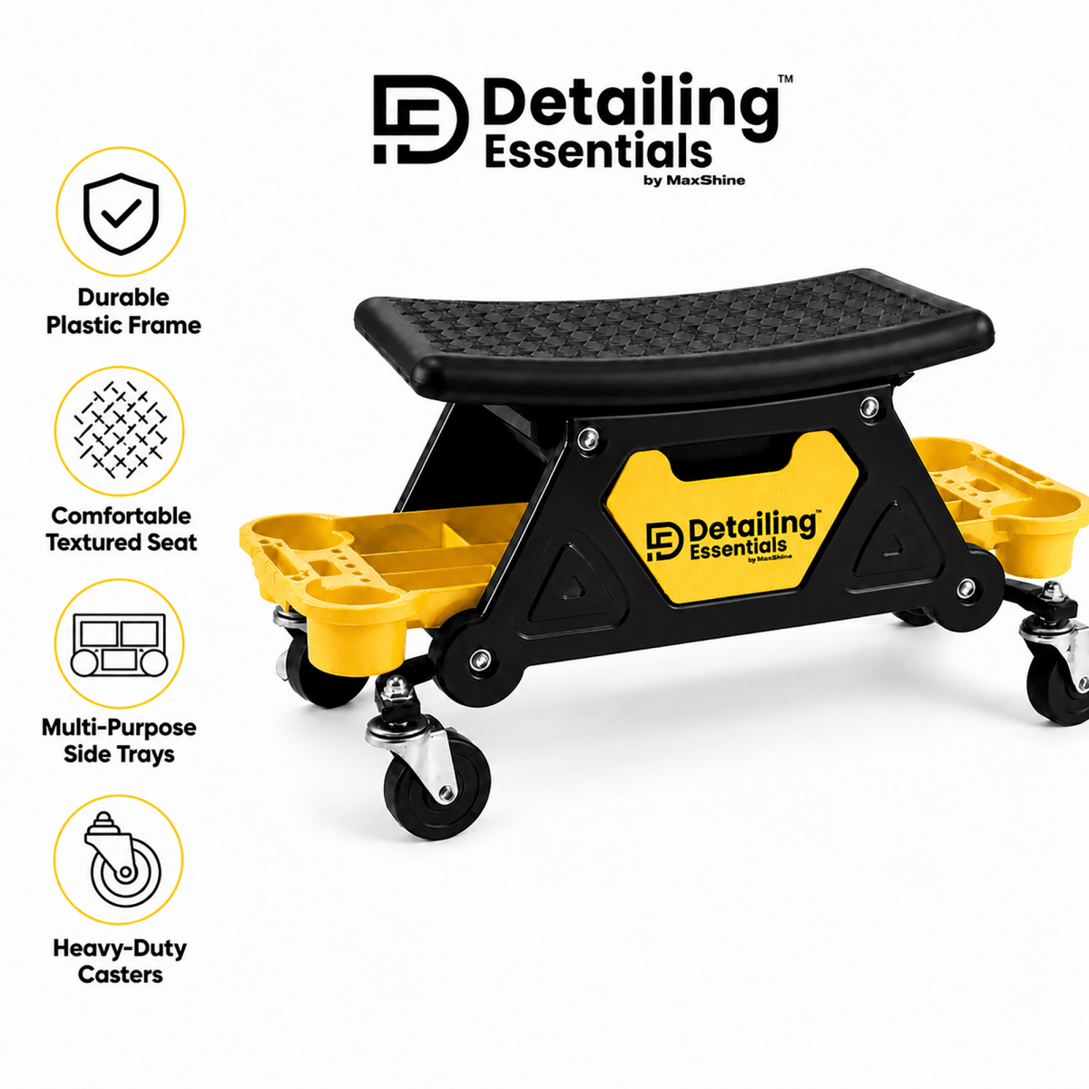 Detailing Essentials Detailing Creeper V1 | Low Seat Creeper for Car Detailing - Detailing Essentials