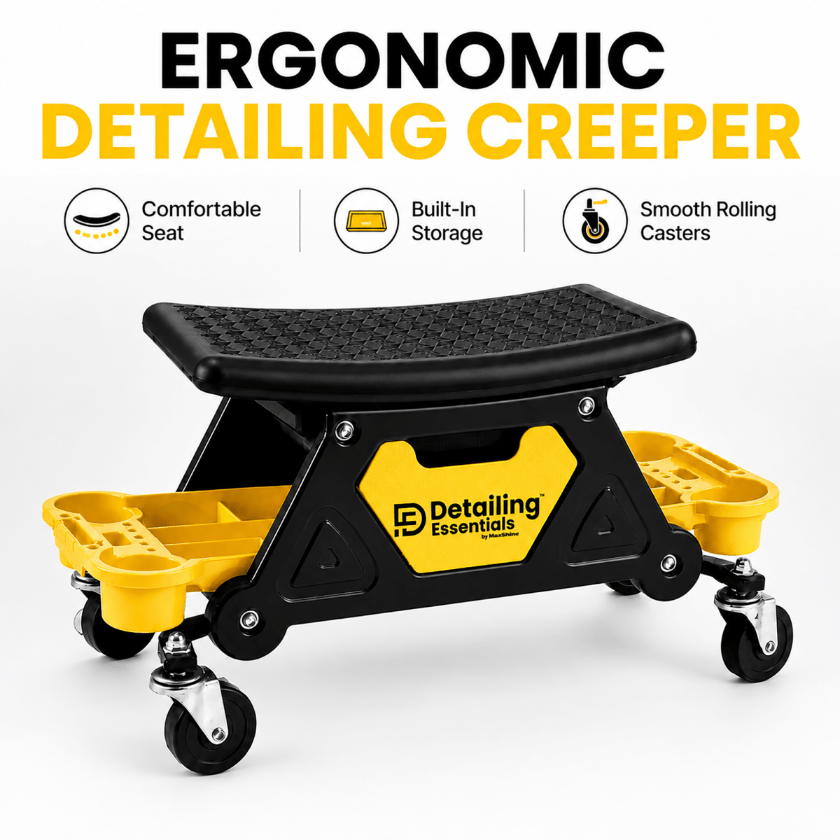 Detailing Essentials Detailing Creeper V1 | Low Seat Creeper for Car Detailing - Detailing Essentials