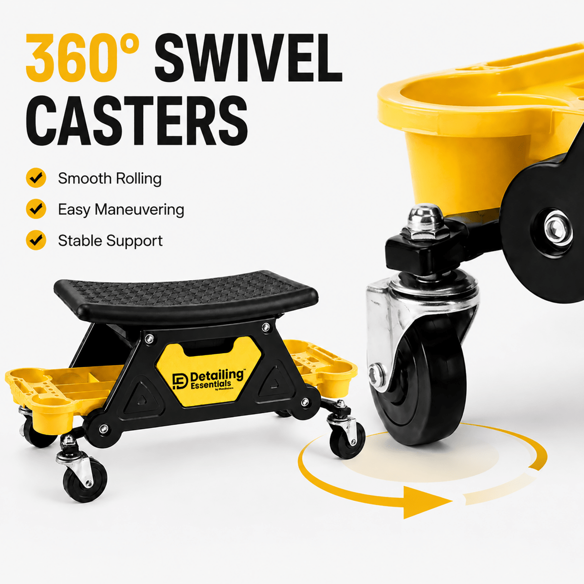 Detailing Essentials Detailing Creeper V1 | Low Seat Creeper for Car Detailing - Detailing Essentials