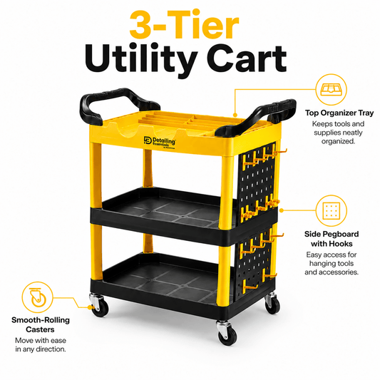 Detailing Essentials Detailing Trolley | Professional Car Detailing Tool Cart - Detailing Essentials