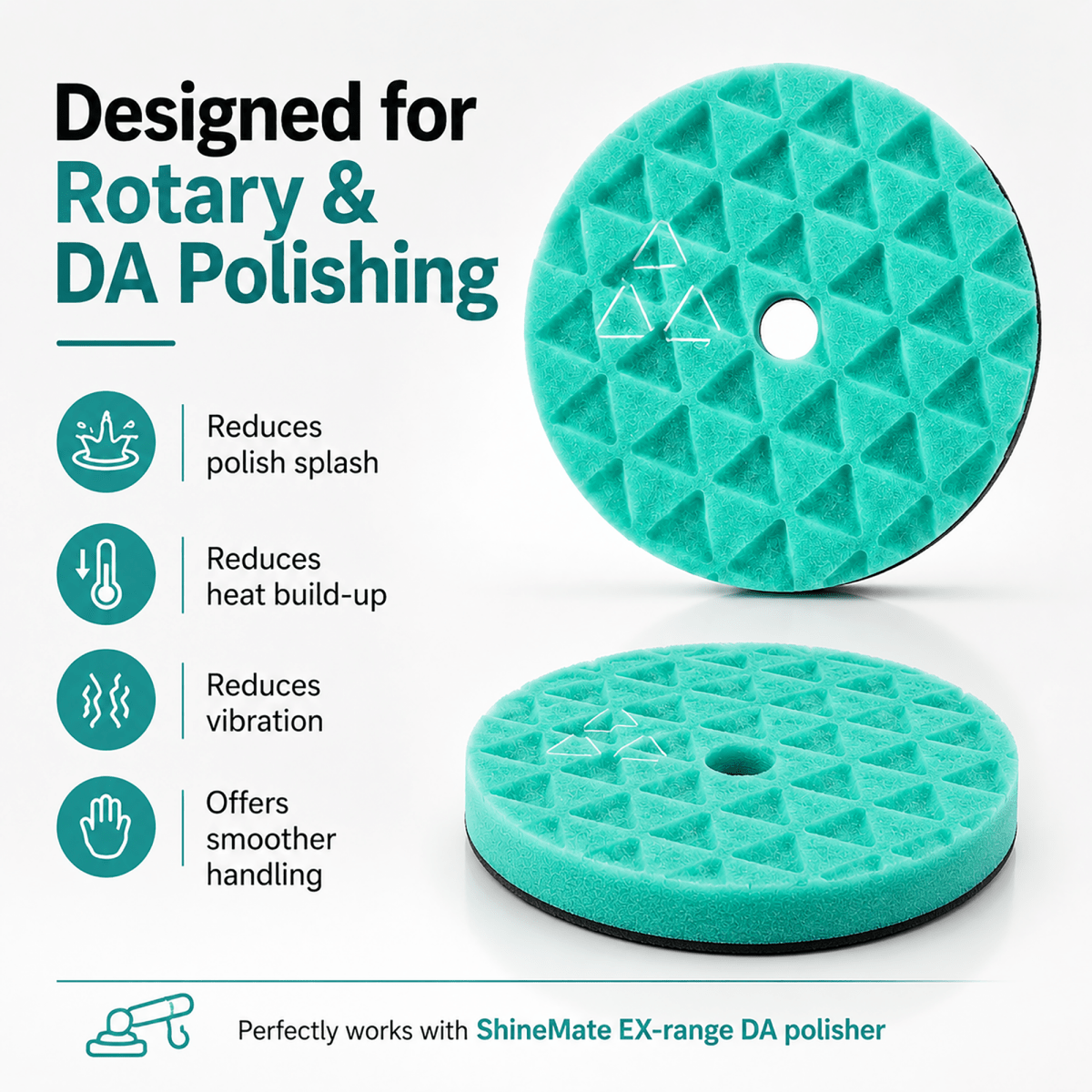 Detailing Essentials Diamond Cut Foam Pad Polishing | Swirl Removal & Gloss Pad - Detailing Essentials