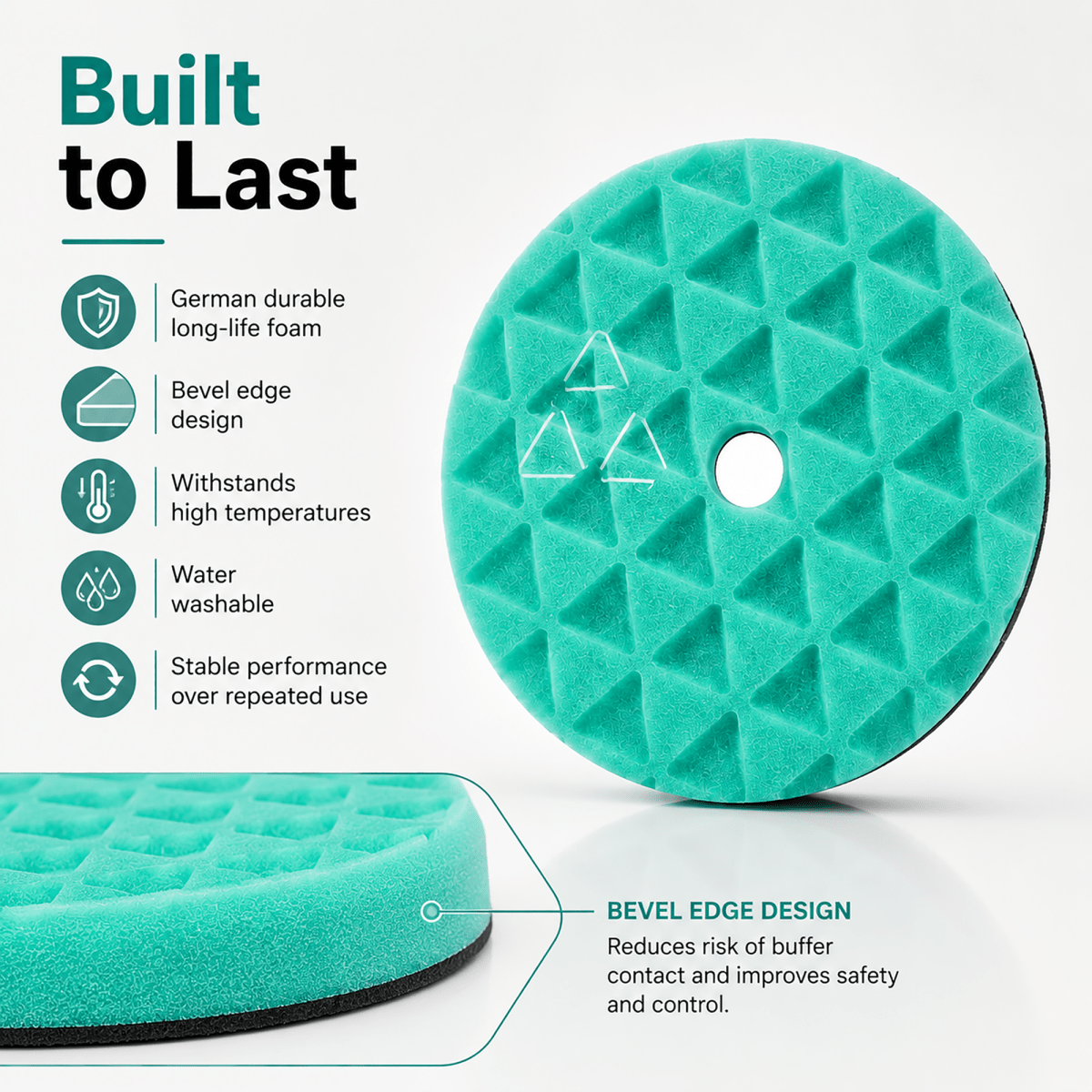 Detailing Essentials Diamond Cut Foam Pad Polishing | Swirl Removal & Gloss Pad - Detailing Essentials