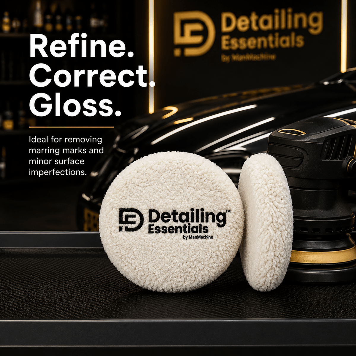 Detailing Essentials Double Sided Wool Pad | Heavy Cutting Buffing Pad - Detailing Essentials