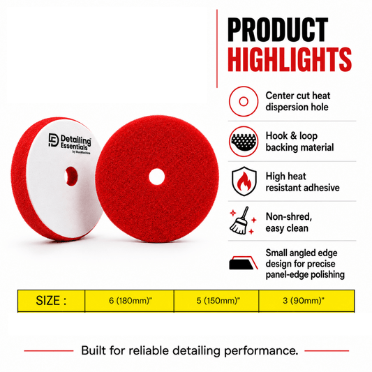 Detailing Essentials Flat Foam Pad Finishing | Ultra Soft Final Finish Pad - Detailing Essentials