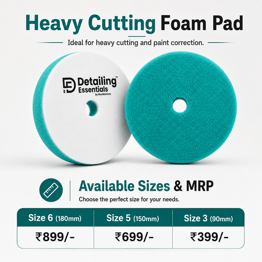 Detailing Essentials Flat Foam Pad Heavy Cutting | Car Paint Correction Pad - Detailing Essentials