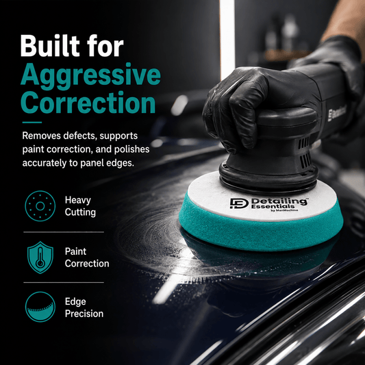 Detailing Essentials Flat Foam Pad Heavy Cutting | Car Paint Correction Pad - Detailing Essentials